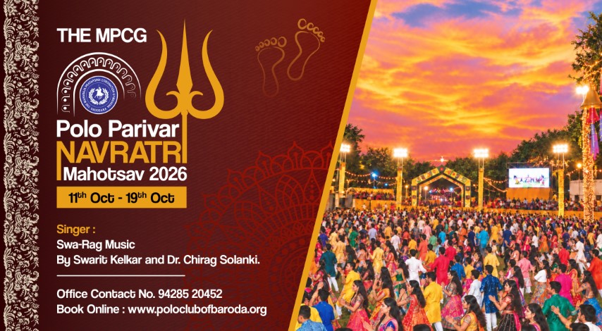 Illustration of Garba dancers celebrating Navratri